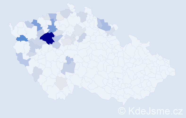 Příjmení: 'Štiller', počet výskytů 135 v celé ČR