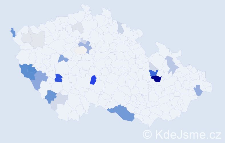 Příjmení: 'Podsklan', počet výskytů 78 v celé ČR