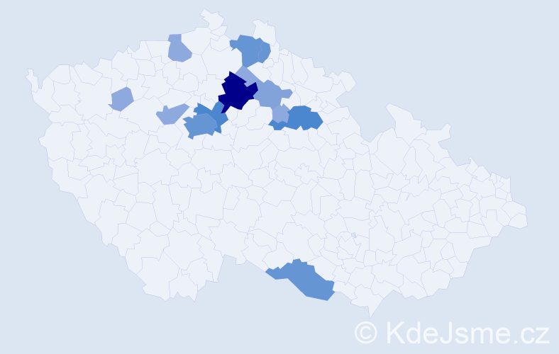 Příjmení: 'Bacovský', počet výskytů 35 v celé ČR