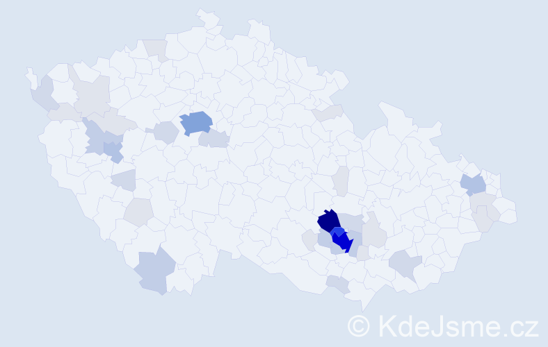 Příjmení: 'Malásek', počet výskytů 135 v celé ČR