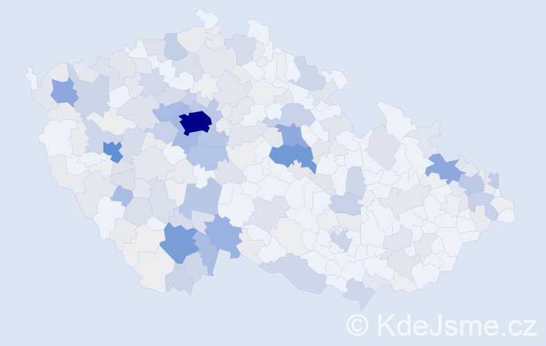 Příjmení: 'Korbel', počet výskytů 956 v celé ČR