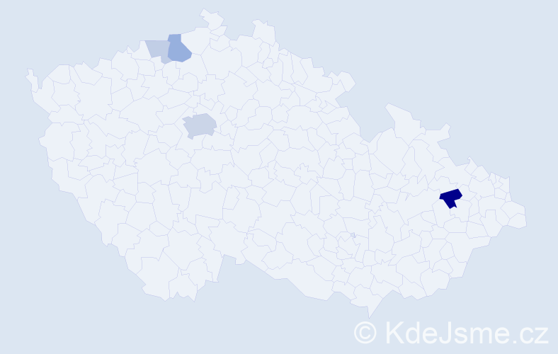 Příjmení: 'Bandur', počet výskytů 11 v celé ČR