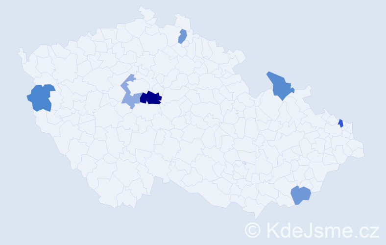 Příjmení: 'Kyseąová', počet výskytů 9 v celé ČR