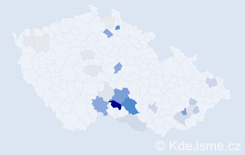 Příjmení: 'Zlatušková', počet výskytů 108 v celé ČR