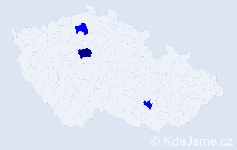 Příjmení: 'Khoder', počet výskytů 7 v celé ČR