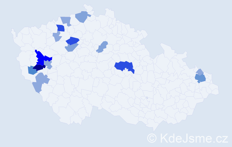Příjmení: 'Dandášová', počet výskytů 47 v celé ČR