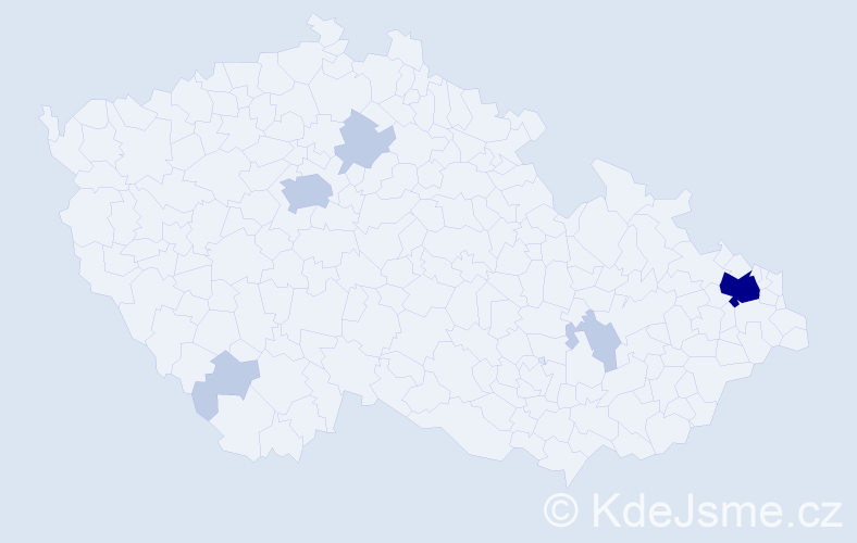 Příjmení: 'Michalczyk', počet výskytů 14 v celé ČR