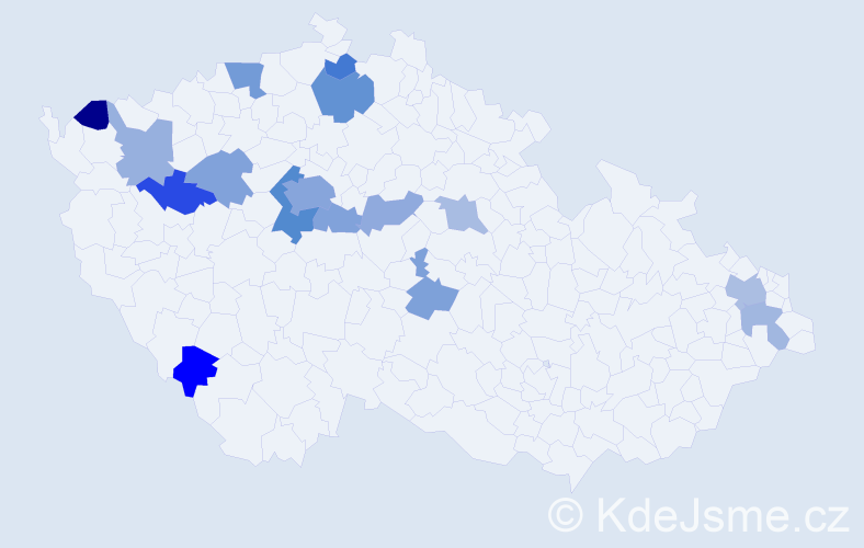 Příjmení: 'Grasserová', počet výskytů 31 v celé ČR