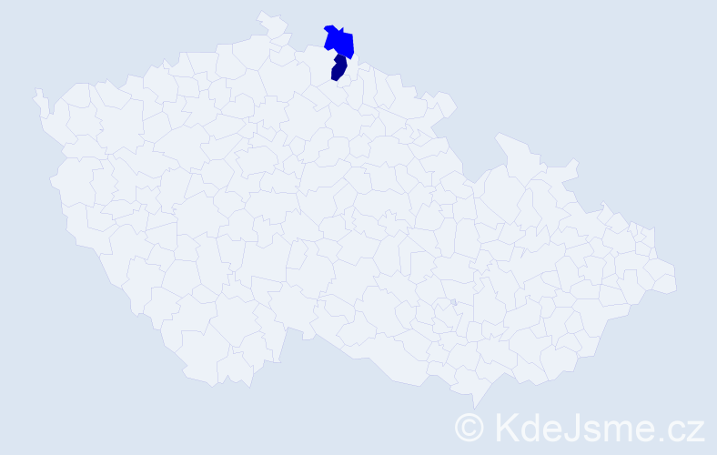 Příjmení: 'Hittmann', počet výskytů 3 v celé ČR