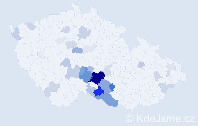 Příjmení: 'Nečadová', počet výskytů 114 v celé ČR