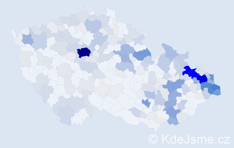 Příjmení: 'Mazurová', počet výskytů 836 v celé ČR