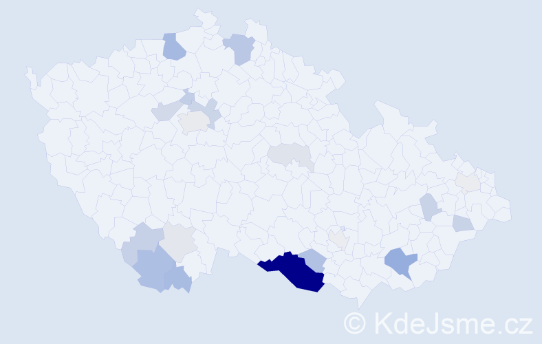 Příjmení: 'Rehbergerová', počet výskytů 61 v celé ČR
