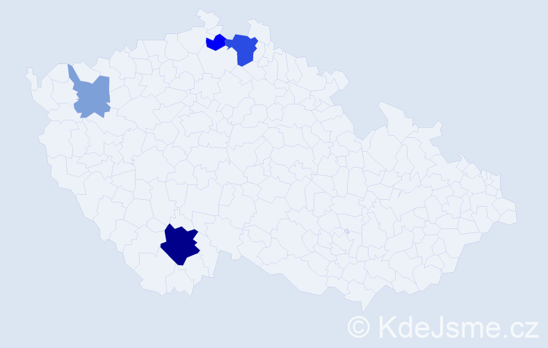 Příjmení: 'Dierzé', počet výskytů 10 v celé ČR