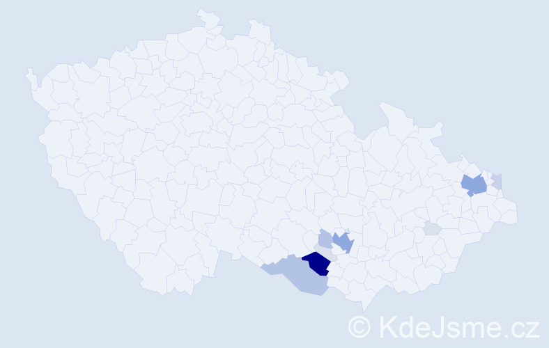 Příjmení: 'Leikep', počet výskytů 43 v celé ČR