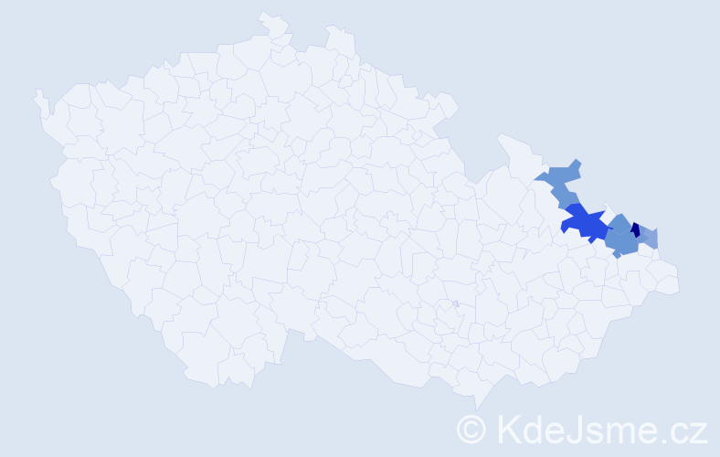 Příjmení: 'Malurek', počet výskytů 29 v celé ČR