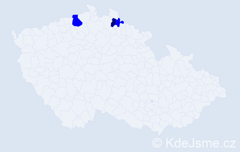 Příjmení: 'Hulapová', počet výskytů 4 v celé ČR