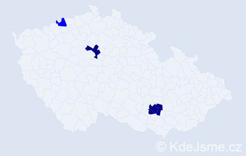 Příjmení: 'Krojer', počet výskytů 7 v celé ČR