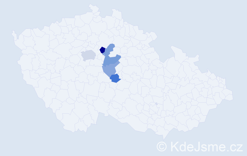 Příjmení: 'Zuranová', počet výskytů 11 v celé ČR