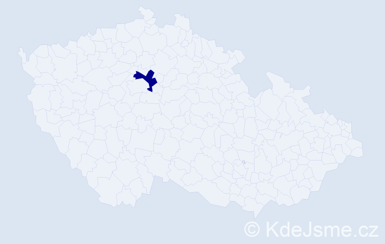 Příjmení: 'Jeričev', počet výskytů 1 v celé ČR