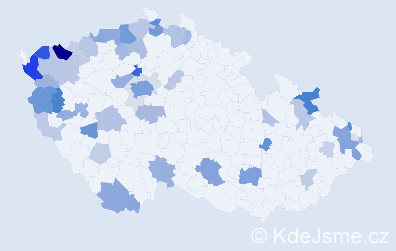 Příjmení: 'Do', počet výskytů 184 v celé ČR