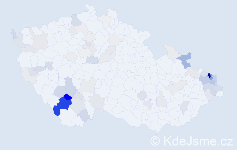 Příjmení: 'Seberová', počet výskytů 317 v celé ČR