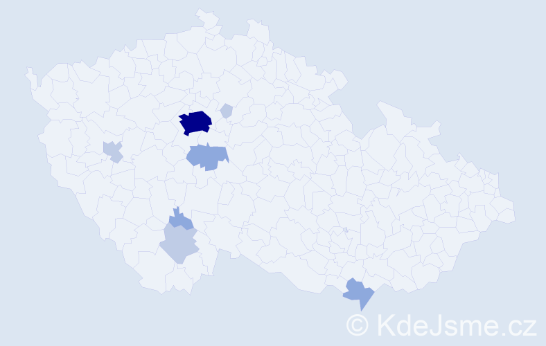 Příjmení: 'Auzký', počet výskytů 19 v celé ČR