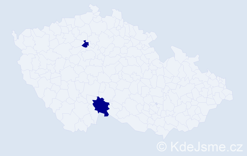 Příjmení: 'Serednytska', počet výskytů 2 v celé ČR