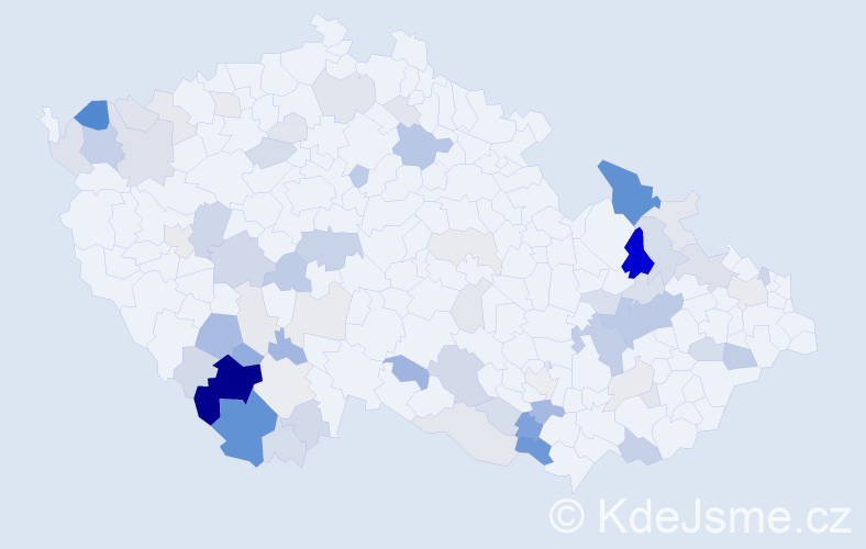 Příjmení: 'Furišová', počet výskytů 205 v celé ČR