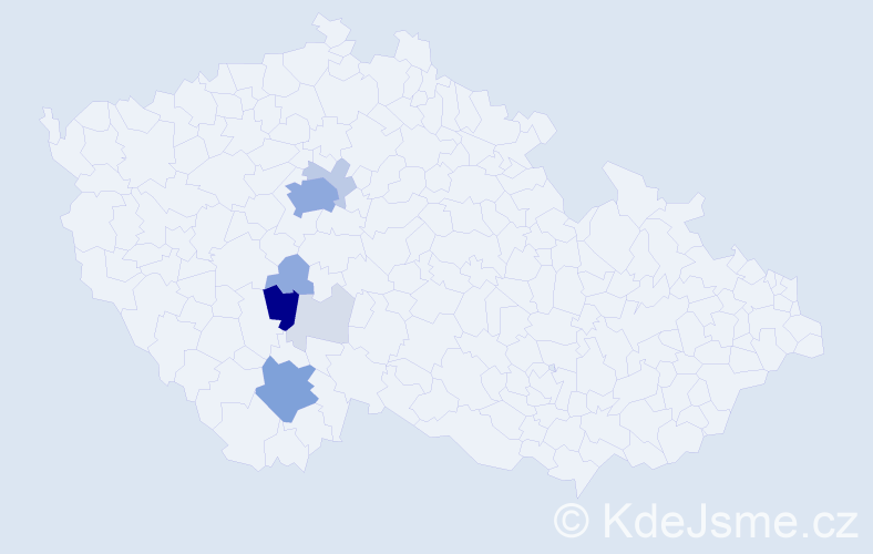 Příjmení: 'Tollingerová', počet výskytů 33 v celé ČR