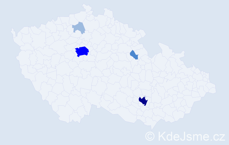 Příjmení: 'Lesenská', počet výskytů 10 v celé ČR