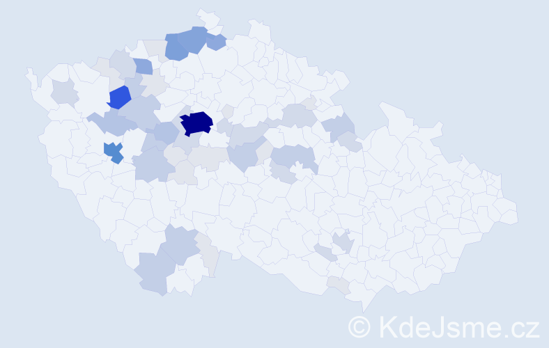 Příjmení: 'Kail', počet výskytů 163 v celé ČR