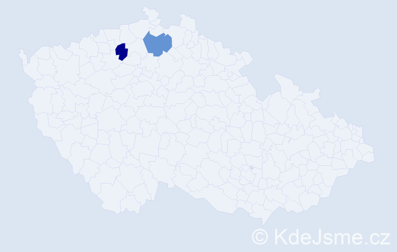 Příjmení: 'Tschernatsch', počet výskytů 2 v celé ČR