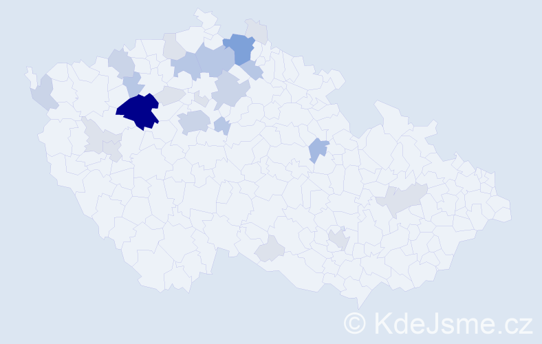 Příjmení: 'Bretšnajdr', počet výskytů 69 v celé ČR