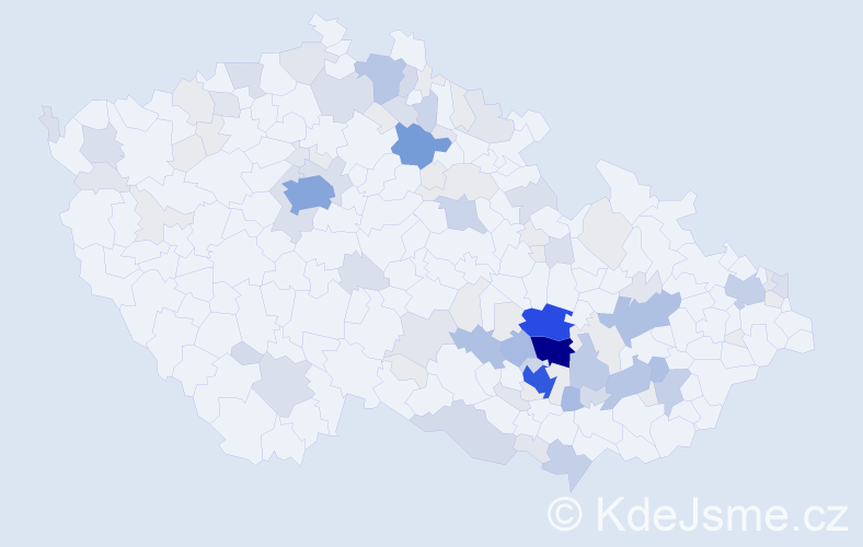Příjmení: 'Zachovalová', počet výskytů 387 v celé ČR