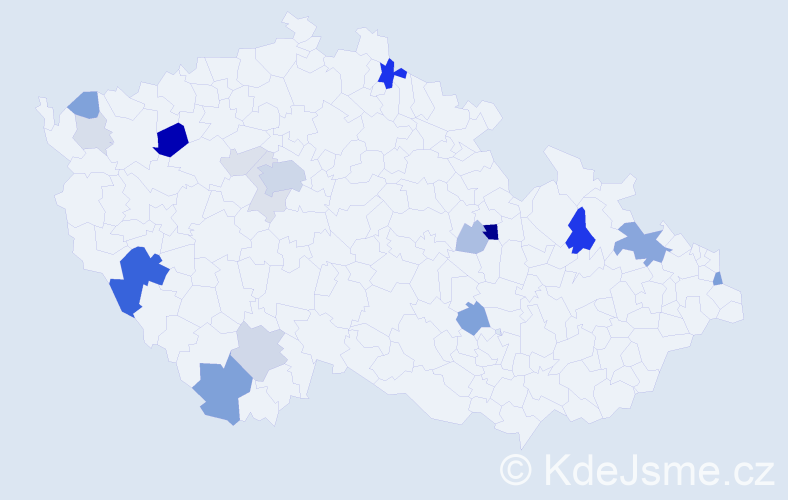 Příjmení: 'Herrman', počet výskytů 56 v celé ČR