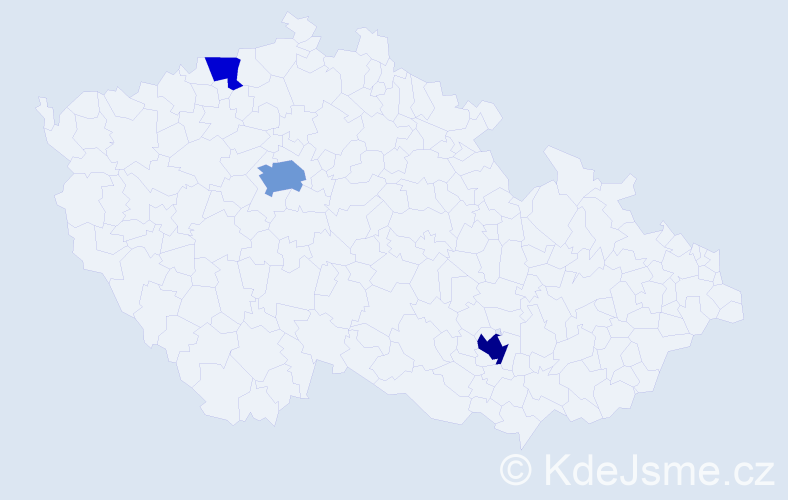 Příjmení: 'Kudrnáček', počet výskytů 7 v celé ČR