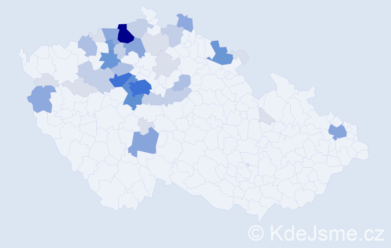 Příjmení: 'Pulchartová', počet výskytů 136 v celé ČR