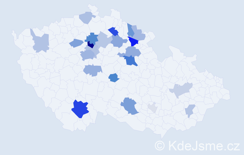 Příjmení: 'Hain', počet výskytů 49 v celé ČR