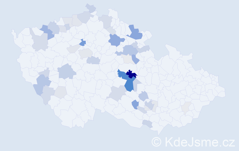 Příjmení: 'Hamák', počet výskytů 151 v celé ČR