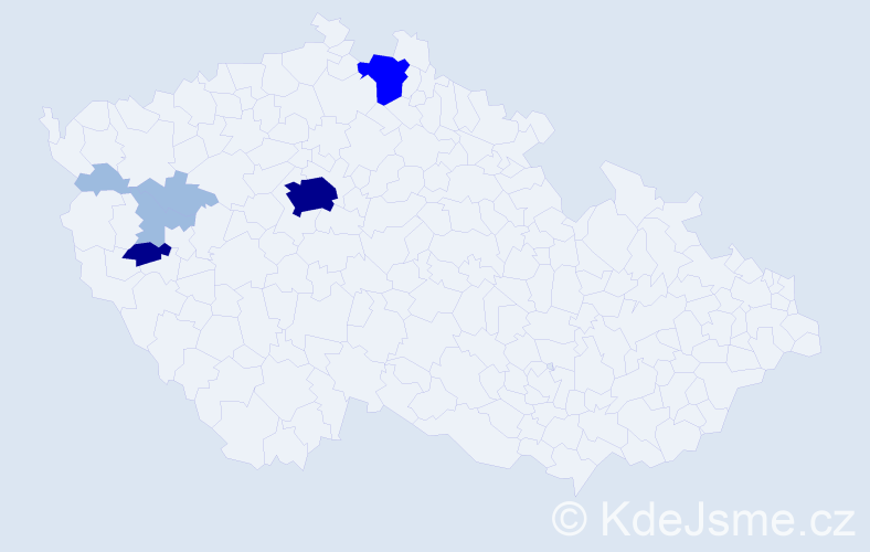 Příjmení: 'Impseilová', počet výskytů 14 v celé ČR