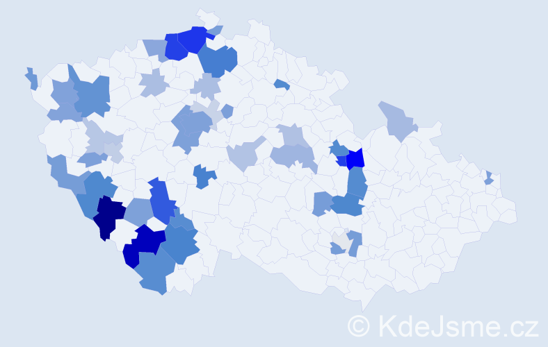 Příjmení: 'Friš', počet výskytů 142 v celé ČR