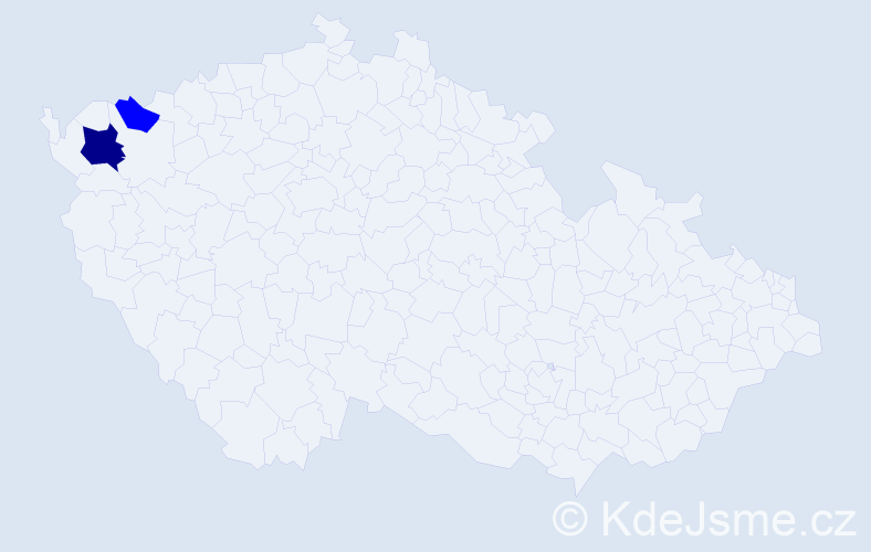 Příjmení: 'Pšaková', počet výskytů 4 v celé ČR