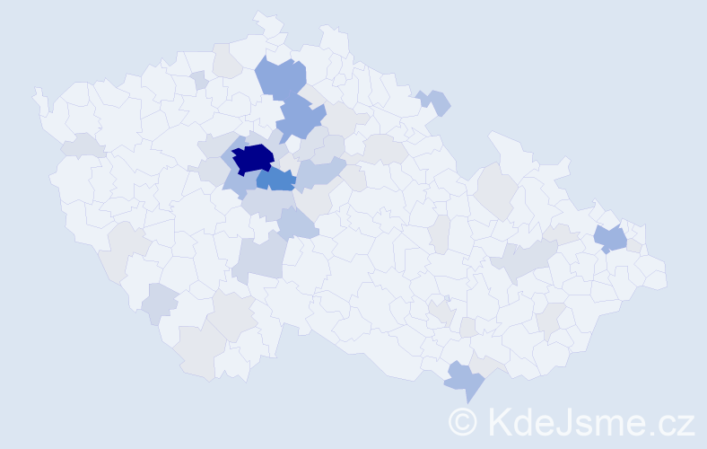 Příjmení: 'Čadil', počet výskytů 171 v celé ČR