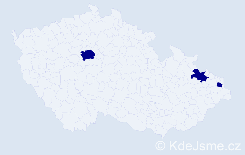 Příjmení: 'Weinová', počet výskytů 3 v celé ČR
