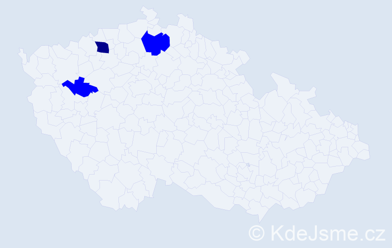 Příjmení: 'Meinlschmidt', počet výskytů 4 v celé ČR