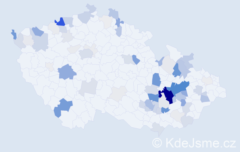Příjmení: 'Lošťák', počet výskytů 295 v celé ČR
