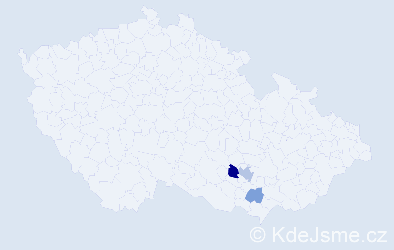 Příjmení: 'Mlénská', počet výskytů 13 v celé ČR