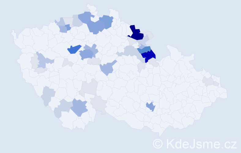 Příjmení: 'Piskorová', počet výskytů 163 v celé ČR