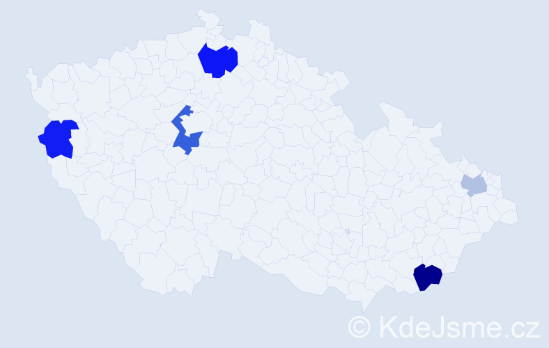 Příjmení: 'Kniš', počet výskytů 8 v celé ČR