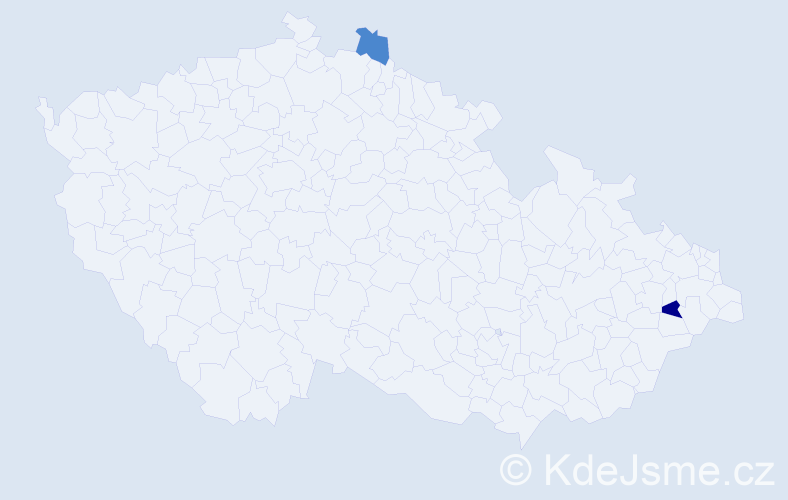 Příjmení: 'Radnotyová', počet výskytů 5 v celé ČR